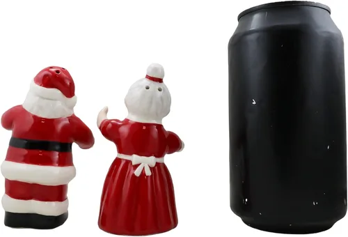 Miniatura 7 de Ebros Gift 'Tis The Season Dancing Mr And Mrs Santa Claus - Juego de saleros y pimenteros de Navidad para parejas, figuras de cerámica, fiesta