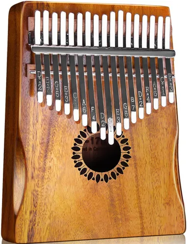 Newlam Kalimba - Piano de pulgar de 17 teclas, piano portátil de dedo Mbira, regalos para niños y adultos, principiantes, madera