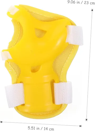 Miniatura 8 de VANZACK Rodilleras para niños y niñas, 6 unidades, equipo de protección deportiva, ciclismo, patinaje, de 4 a 16 años, color amarillo, resistentes