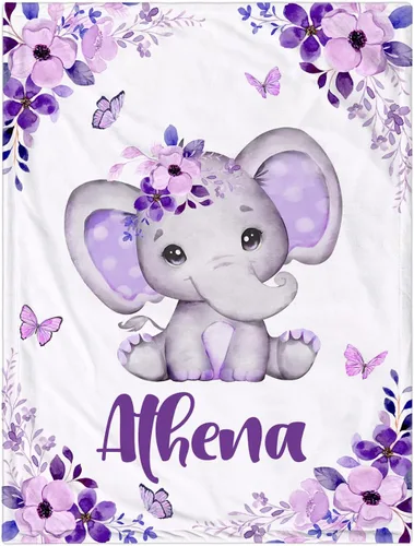 Miniatura 33 de Manta de bebé personalizada para niñas y niños, manta de bebé personalizada con nombre, mantas de regalo personalizadas súper suaves para niños