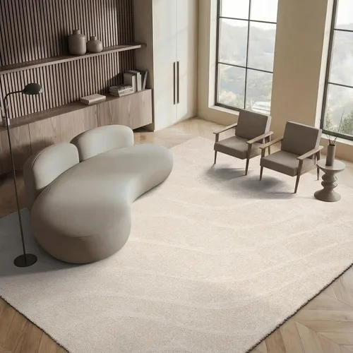 Miniatura 19 de SAFAVIEH Colección Florida Shag - Alfombra de acento de 2'3" x 4', color crema y beige, sin desprendimiento y de fácil cuidado, 1.2 pulgadas
