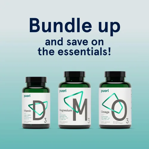 Miniatura 9 de Puori Cápsulas blandas de vitamina D3, 2500 UI (62.5 mcg) – Suplementos de vitamina D3 de rápida absorción para apoyo del sistema inmunológico