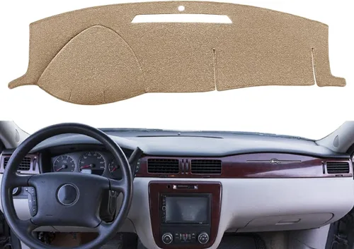 Yiz Tapete de cubierta de tablero personalizado para Chevy Chevrolet Impala 2006-2013, Impala Limited 2014-2016 cubierta de tablero (beige) J30