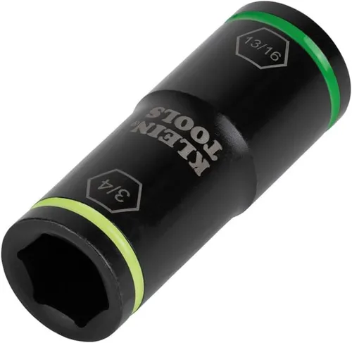 Miniatura 7 de Klein Tools 66074 Impact Driver Flip Socket, tamaños de 3/4 y 13/16 pulgadas, uso con llaves de impacto compactas Klein Tools BAT20CW, BAT20CW1
