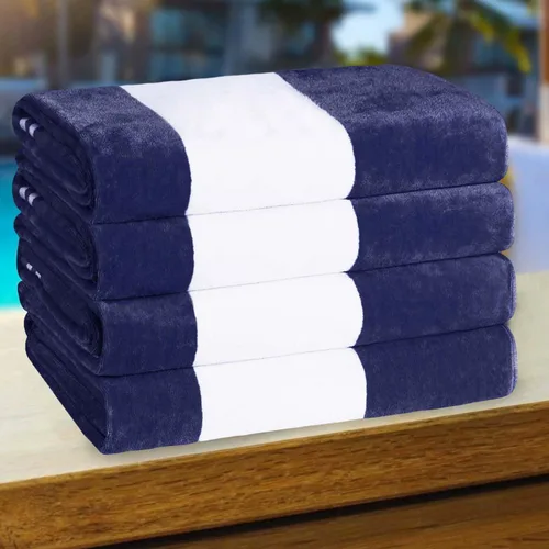 Miniatura 20 de Superior Juego de toallas de playa de algodón de gran tamaño de 4 piezas, toallas absorbentes para baño, playa, piscina, natación, adultos, niños
