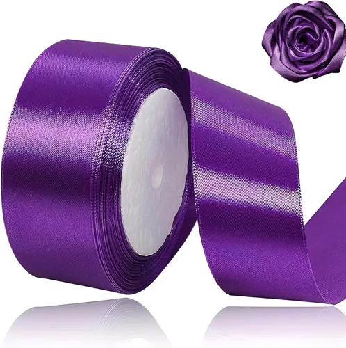 Miniatura 93 de Cinta beige de 1-1/2 pulgadas x 25 yardas, cinta de satén marfil de tela de color sólido para manualidades, coronas, fiesta de boda, Navidad, lazos