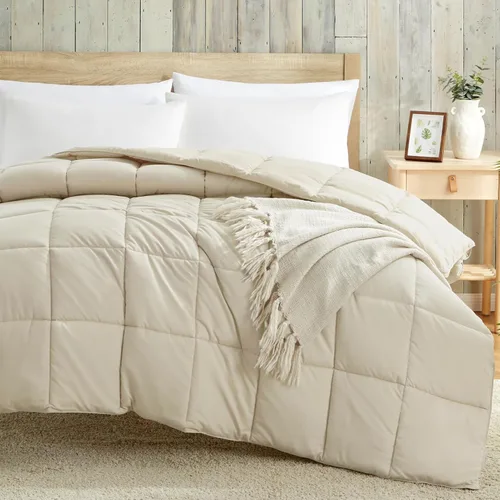 Miniatura 5 de Homelike Moment Edredón tamaño king - Inserto de edredón beige, alternativa al plumón, edredón ligero para cama king, ropa de cama ligera