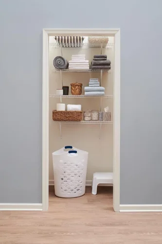 Miniatura 4 de Rubbermaid: kit de estante de lino para montaje directo, longitud de 3 pies, color blanco