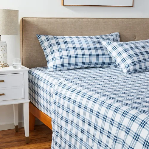 Miniatura 161 de Eddie Bauer - Juego de ropa de cama de percal de algodón, decoración fresca y elegante para el hogar, sábanas de tamaño King