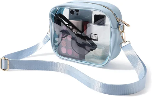Miniatura 22 de TOBVZOO - Bolsa bandolera transparente aprobada para estadios, conciertos y eventos deportivos, unisex