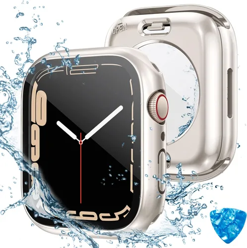 Miniatura 13 de Tensea - Funda protectora de pantalla impermeable para Apple Watch (2 en 1) para Apple Watch Serie SE 7, 5, 4, accesorios de 41 mm, iWatch protector