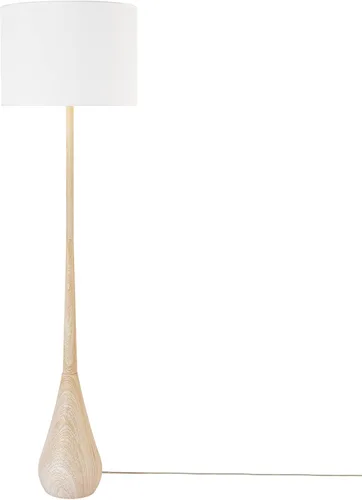 Miniatura 13 de Globe Electric Novogratz x Globe Harrington - Lámpara de pie de 65 pulgadas, base de madera sintética de 2 tonos, pantalla de tela blanca