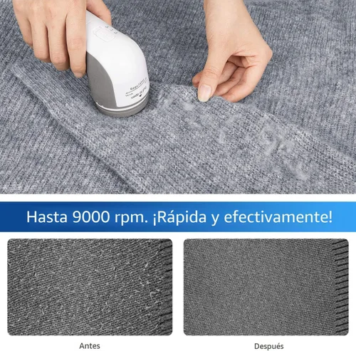 Miniatura 3 de BEAUTURAL - Afeitadora de pelusa de tela y removedor de pelusa, desfuzzador de suéter con 2 velocidades, 2 cuchillas de acero inoxidable