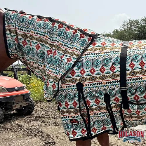 Miniatura 124 de HILASON Hoja de mosca de caballo con protección UV, malla transpirable, mosquito, primavera, alfombra de caballo de verano, alfombra de mosca