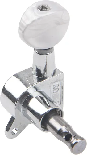Miniatura 5 de Juego de 4 clavijas de afinación para ukelele Yootones 2L2R, juego de cabezales de máquina compatibles con guitarra de ukelele de 4 cuerdas