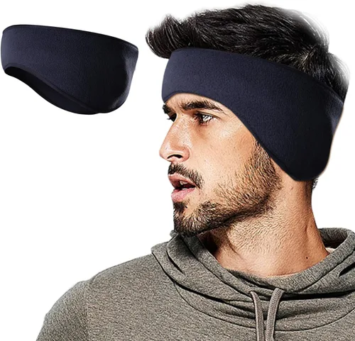 Lauzq Invierno de forro polar calentadores de orejas para hombres, mujeres, niños, esquí, correr, ciclismo