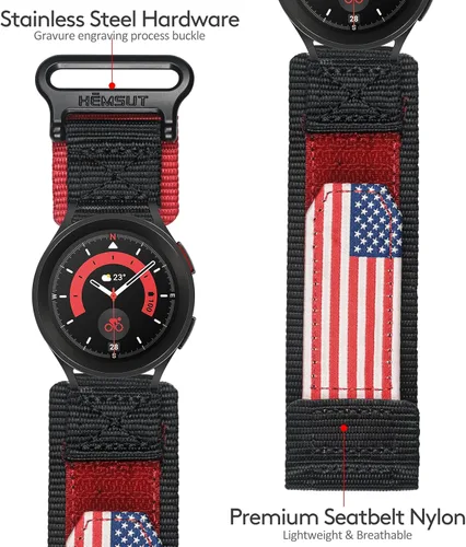 Miniatura 3 de Correa de reloj de liberación rápida para Samsung Galaxy Watch 7/6/5/5 Pro/4/3/Gear S3/S2/Active 2, correa de nailon para Amazfit GTS 4/4