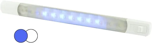 Hella Tira de luz de superficie marina con interruptor - LED blanco/azul - 12V
