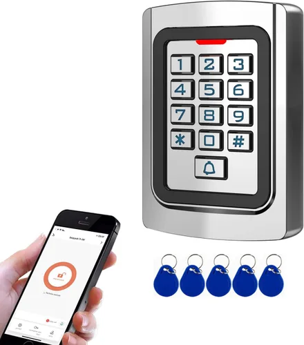 Miniatura 9 de Teclado de control de acceso para puerta, acero inoxidable IP68 resistente al agua, 2000 usuarios, entrada y salida Wiegand de 26 bits, control