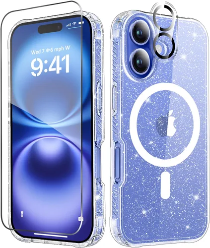 Miniatura 44 de MIODIK Compatible con Funda para iPhone Air, [Compatible con Magsafe] con Protector de Pantalla y Protección de Cámara Mejorada, Funda Protectora