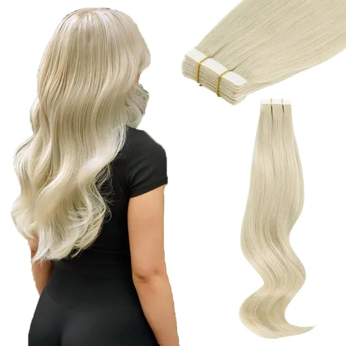 Miniatura 49 de ABH AMAZINGBEAUTY HAIR Extensiones de cinta de cabello humano Remy real, Remi, extensiones de cabello negro con pegamento en trama de piel