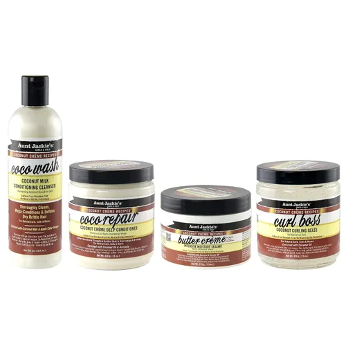 Miniatura 7 de Aunt Jackie's Recetas de crema de coco acondicionador reparador de coco para cabello profundo, proporciona nutrición, detiene el daño, la rotura
