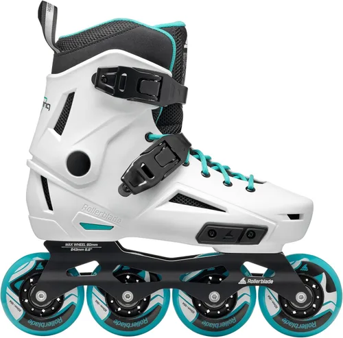 Miniatura 2 de Rollerblade Lightning - Patín en línea urbano para mujer, blanco y aguamarina