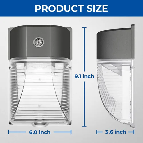 Miniatura 5 de Cinoton - Paquete de luces LED de pared, 26 W, 3000 lm, 5000 K (resistente al agua IP65), 100 – 277 Vac, 150 – 250 W MH/HPS, repuesto para Bronce