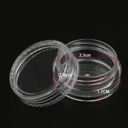 Miniatura 6 de 25 unidades / 50 piezas/100 tarros de crema transparentes vacíos – 0.18 oz recipientes transparentes para cosméticos con tapa para viajes, arte