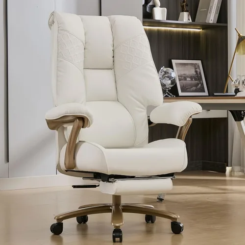 EXCEBET Silla de oficina ejecutiva grande y alta con reposapiés, capacidad de 400 libras, silla de oficina ergonómica de respaldo alto con soporte