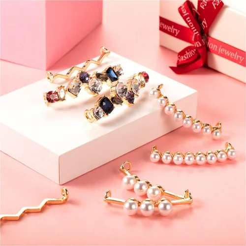Miniatura 4 de Waydress 18 dijes de cordones para zapatos deportivos, para manualidades, joyas, decoración, clips, diamantes de imitación de perlas de imitación
