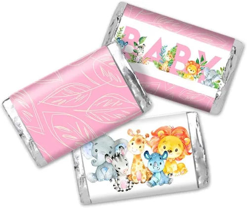 Miniatura 11 de Amanda Creation Acuarela Purple Cow Baby Shower Baby Shower Mini Chocolate Candy Bar Wrappers Wrappers Envoltura de 45 etiquetas envolventes de 1.4