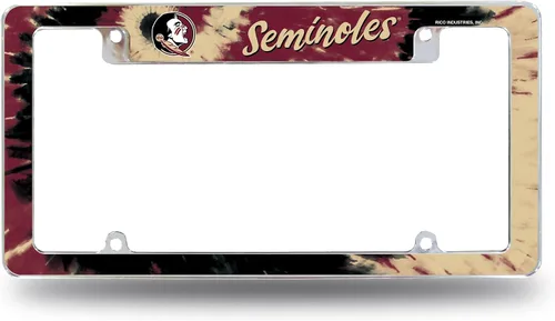 Miniatura 9 de Rico Industries Marco cromado de la NCAA de 12 x 6 pulgadas, marco cromado para placa de automóvil, camión, SUV