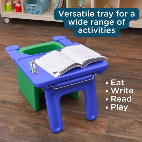 Miniatura 3 de Children's Factory - 1188 Edutray, la bandeja convierte la silla cubo en escritorio para niños, la silla se convierte en escritorio y silla