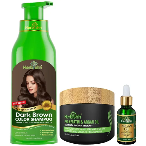 Miniatura 11 de Herbishh After Color Shampoo Combo, 1 champú de color para el cabello, tinte para el cabello, 16.9 fl oz de aceite de argán + 1.0 fl oz de queratina
