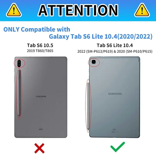 Miniatura 2 de Funda para Samsung Galaxy Tab S6 Lite 2022/2020 Teclado inalámbrico desmontable y cubierta de soporte de piel sintética Funda protectora