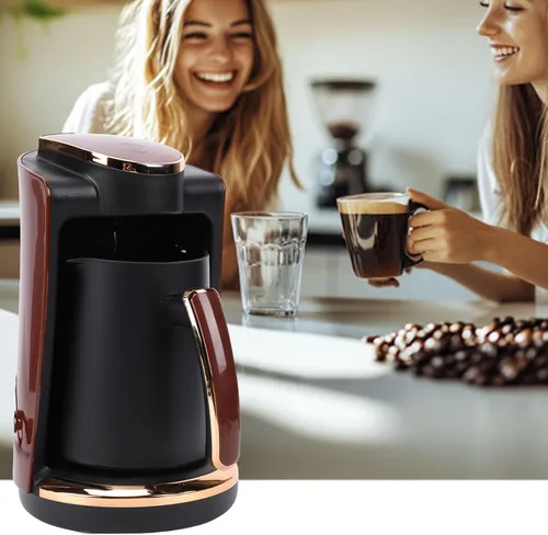 Miniatura 8 de Yosoo Cafetera de bebidas calientes de 550 W, máquina turca eléctrica de una sola taza con capacidad de 8.5 fl oz, ideal para el hogar, la oficina