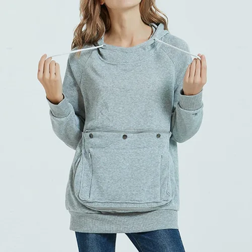 Miniatura 5 de Sudadera con capucha grande para mujer, con bolsillo grande, para gatos y perros