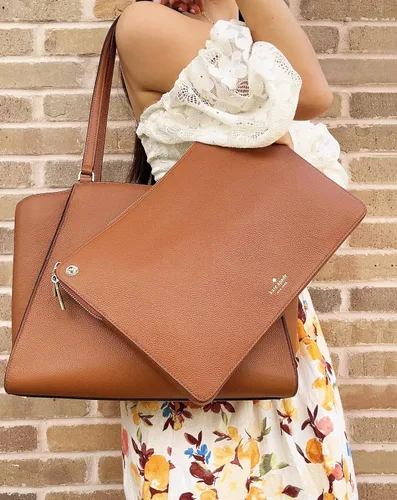 Miniatura 2 de Kate Spade Brim Bolso grande de cuero con funda desmontable para portátil