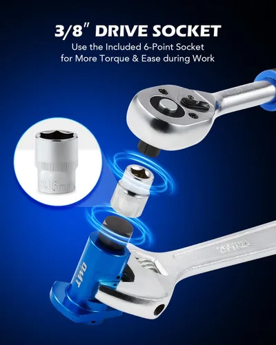Miniatura 5 de Herramienta de esparcidor de puntales Orion Motor Tech, herramienta de esparcidor de suspensión universal con enchufe de transmisión de 3/8