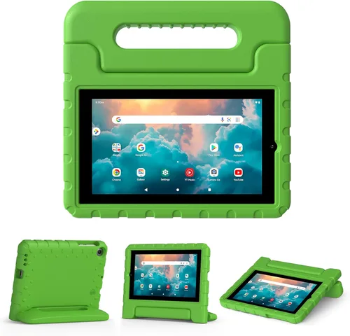Miniatura 8 de Funda para tablet Walmart Onn de 7 pulgadas Gen 4 2024 Modelo: 100135924, peso ligero, a prueba de golpes, duradero, con soporte de mango Negro