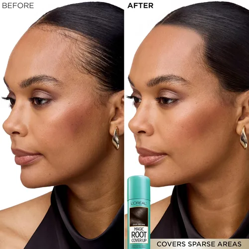 Miniatura 6 de L'Oreal Paris Magic Root Cover Up - Aerosol para el cabello gris, cobertura de cabello 100% canas con fórmula construible, ligera, resistente a