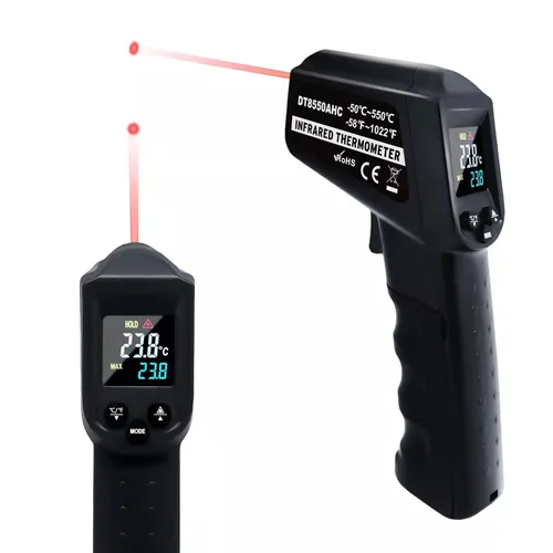 Termómetro infrarrojo pistola de temperatura -58℉~ 1022℉ (-58.0 °F ~ 1,022.0 °F) Termómetro infrarrojo láser digital sin contacto con pantalla a