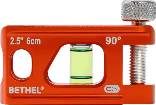 Miniatura 12 de Nivel Torpedo BETHEL, Nivel Magnético de Conducto con 4 Burbujas, Ranura en V y Pista Magnética, Construcción de Aleación de Aluminio, Naranja