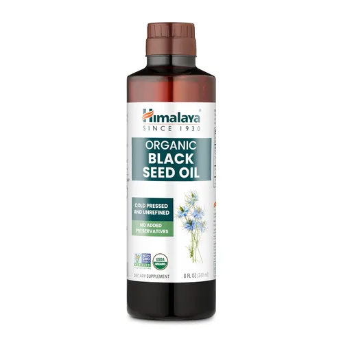 Himalaya Aceite de semilla negra orgánico - Prensado en frío, sin refinar, 0.5% timoquinona - 8 oz (23 mg/cucharadita)