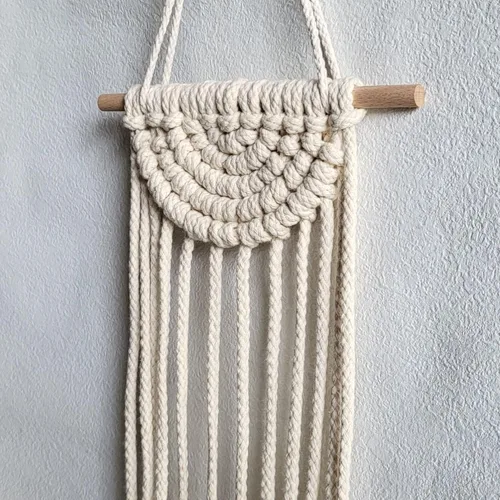 Miniatura 9 de Cordón de macramé trenzado de 6 mm x 96 yardas, color beige, cuerda de algodón natural no blanqueada, cuerda trenzada para manualidades, cuerda