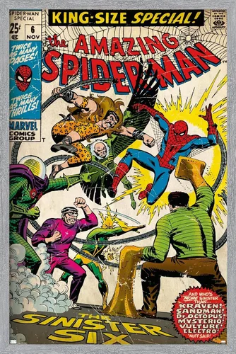 Miniatura 18 de Trends International Marvel Comics - Póster de pared de Spider-Man - Amazing Spider-Man #6, 14.725 x 22.375 pulgadas, versión enmarcada de madera