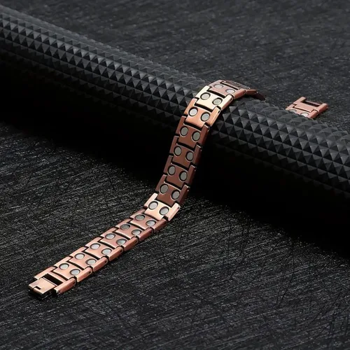 Miniatura 8 de Copper Bracelet for Men Copper Magnetic Bracelet Elegant 99.99% Solid Copper Bracelets with Double-Row Strong Magnets,Magnetic Jewelry
