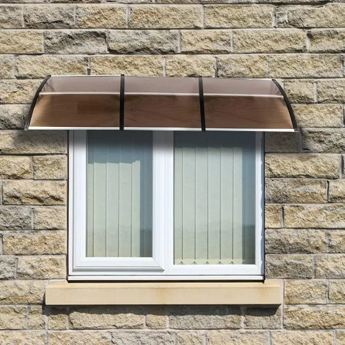 Miniatura 7 de Toldo para ventana, cubierta de policarbonato para exteriores, puerta delantera al aire libre, patio, protección contra la lluvia, nieve, luz solar
