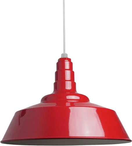 Miniatura 50 de Steel Lighting Co. Manhattan Warehouse Light Lámpara colgante montada en el techo Cúpula de 20 pulgadas Montaje al ras Luz de granero